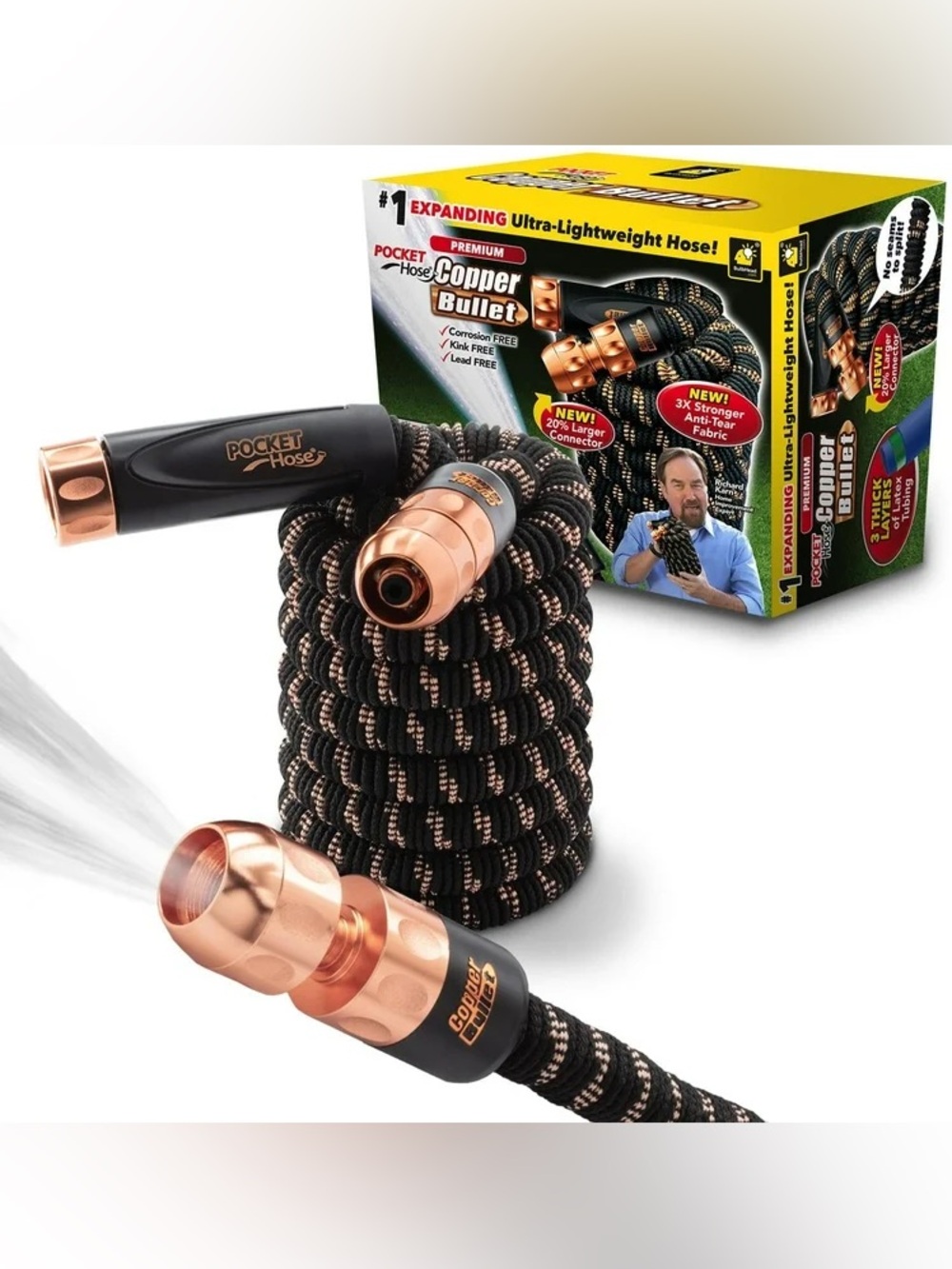 Pocket Hose Copper Bullet Expandable Garden Hose - 25ft